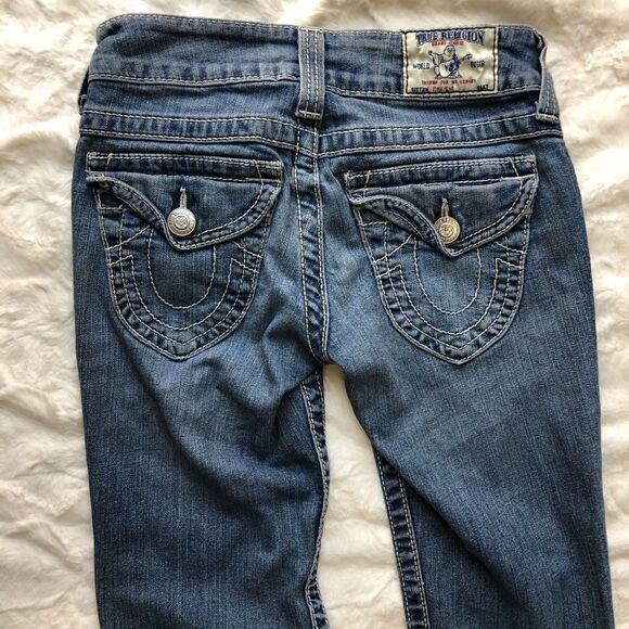 True Religion Straight Leg Flap Pockets Denim Jeans - Women’s 24 - Picture 6 of 11